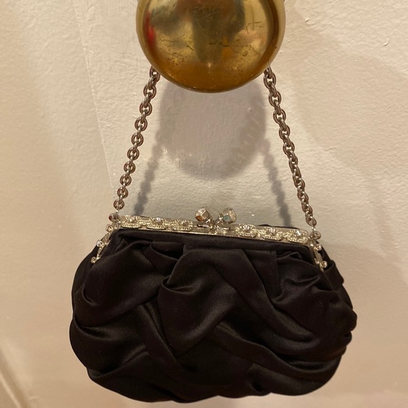 Handbags - Beautiful Vanessa satin bag with rhinestones
